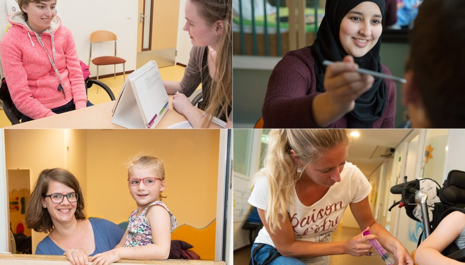 Vier foto's van verschillende personen